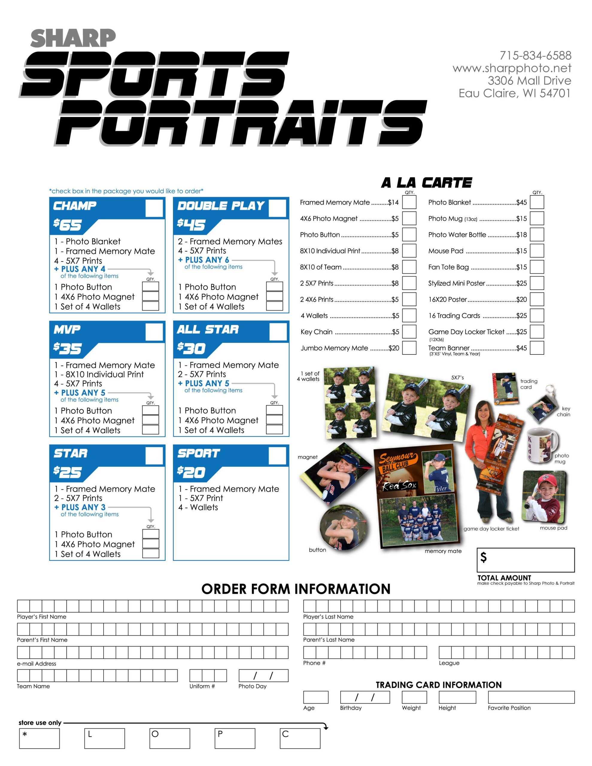 Example of Sports Photography Price List Template