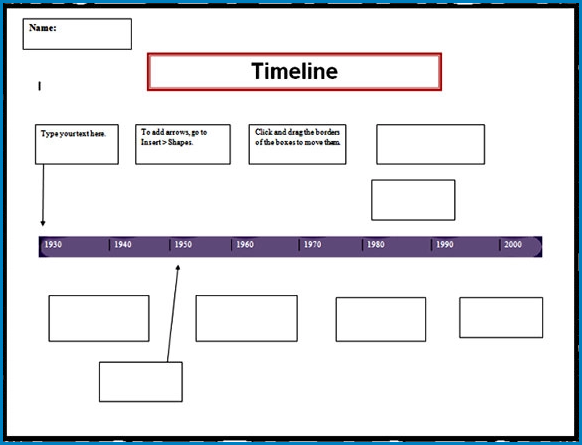 Example of Timeline Template Word