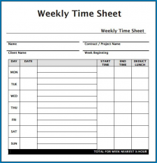 √ Free Printable Timesheet Template For Employees