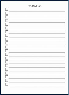 √ Free To Do List Printable Template