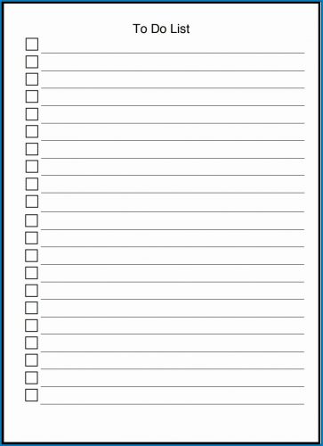 √ Free To Do List Printable Template