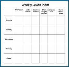 √ Free Printable Weekly Lesson Planner Template