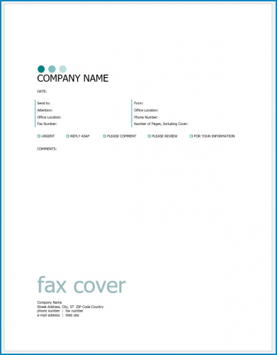 √ Free Printable Fax Cover Sheet Template