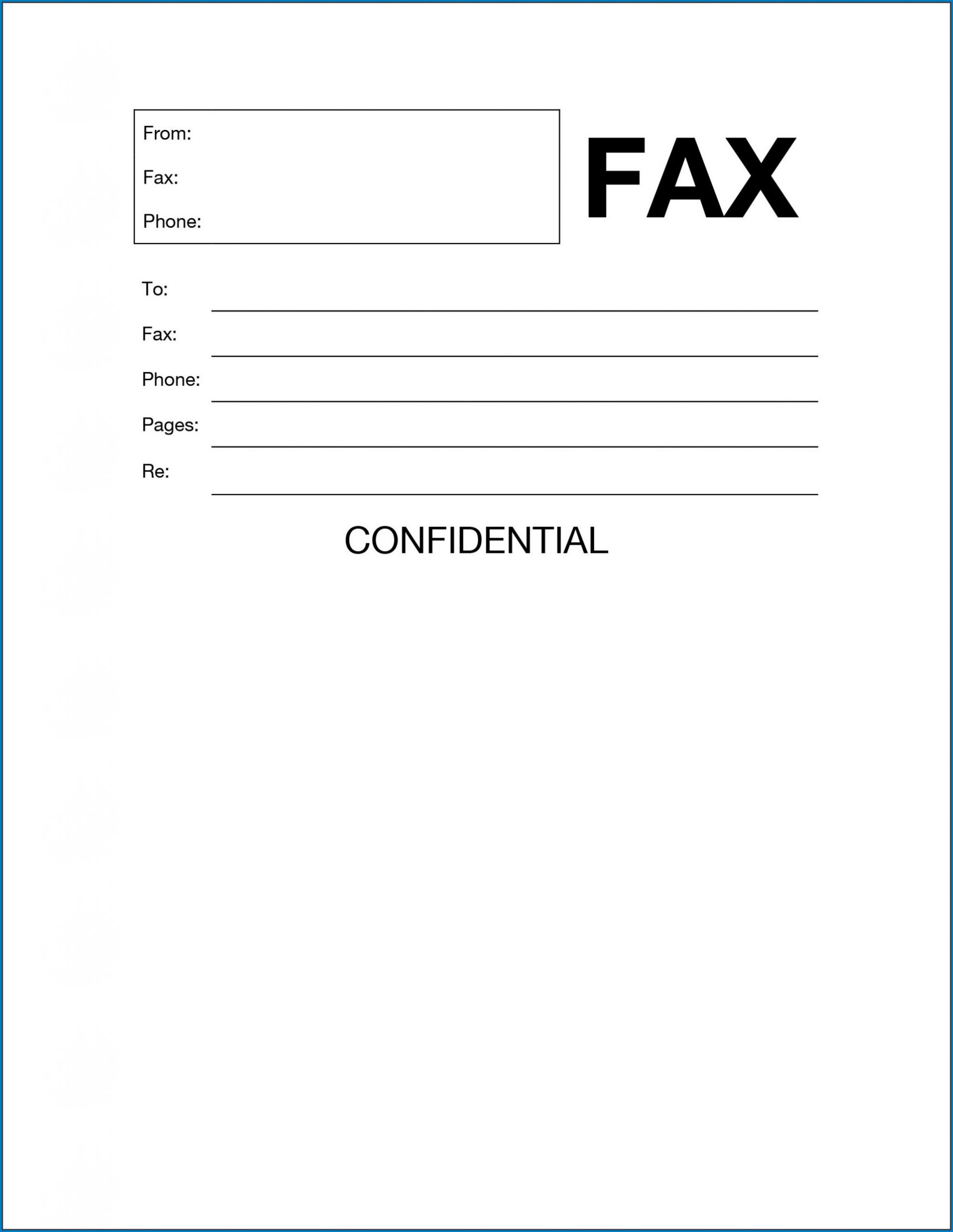  Free Printable Fax Cover Sheet Template Word