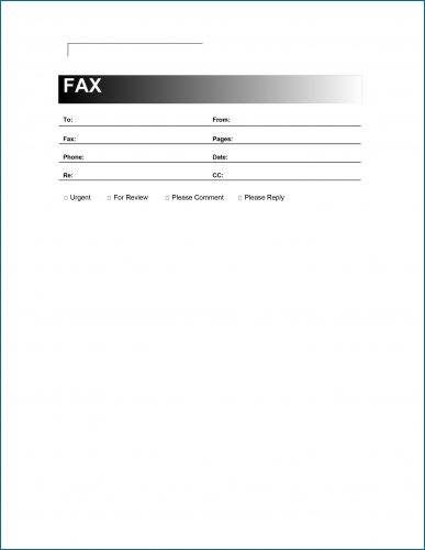 √ Free Printable Fax Cover Sheet Template Word