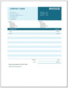 √ Free Invoice Template Excel