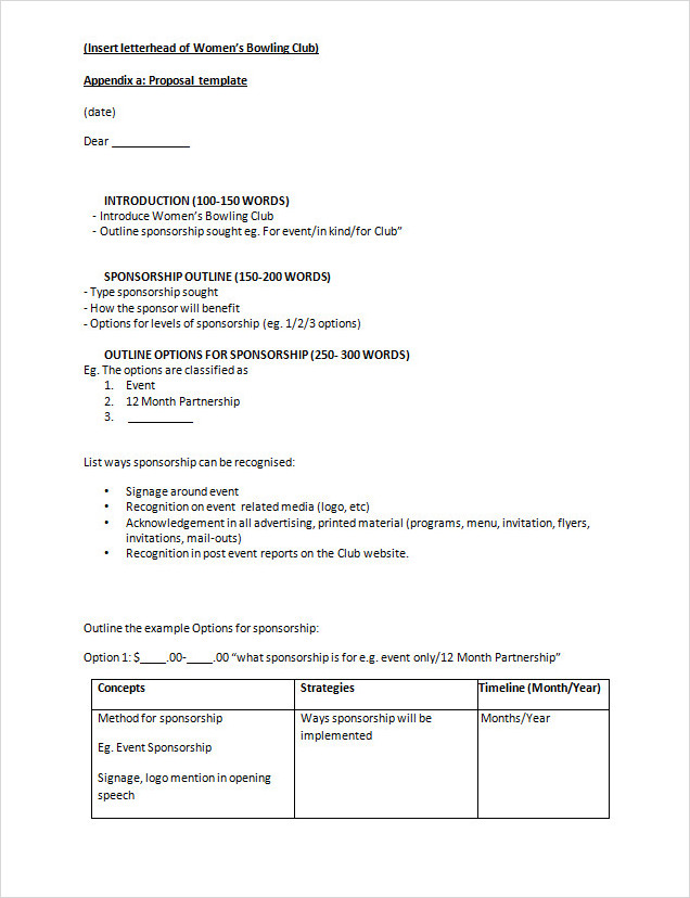 Funding Grants Sponsorship Agreement Template Word