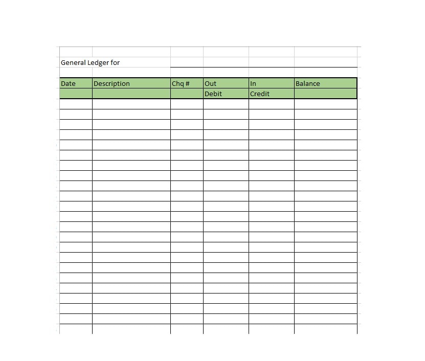 General Ledger Template