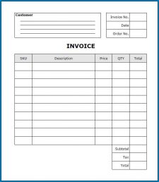 √ Free Printable Generic Invoice Template