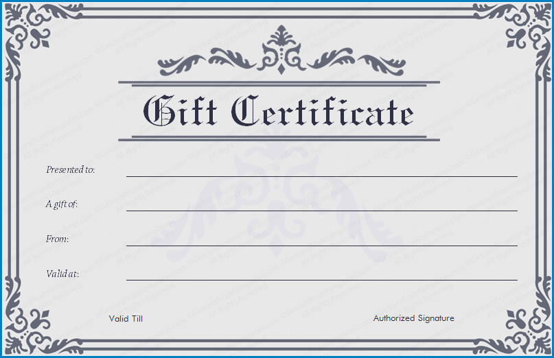  Free Printable Gift Certificate Template