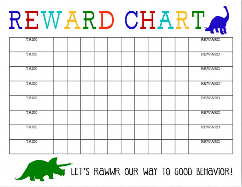 Good Behavior Reward Chart Template