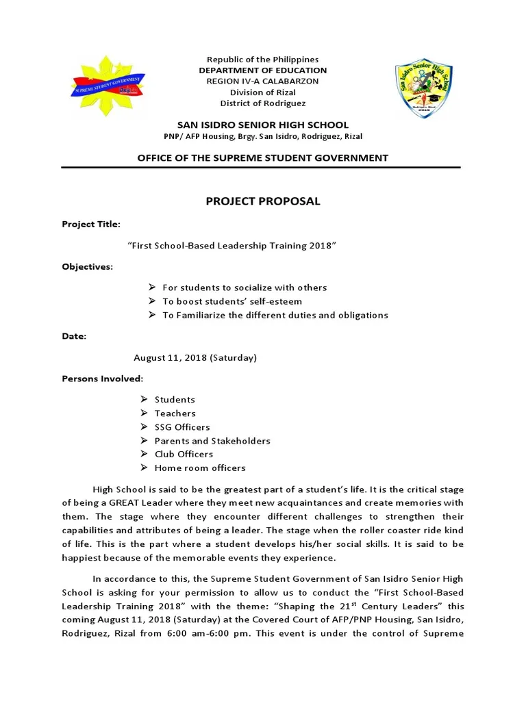 Governmental Project Proposal Template