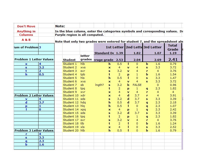 Grade Book template