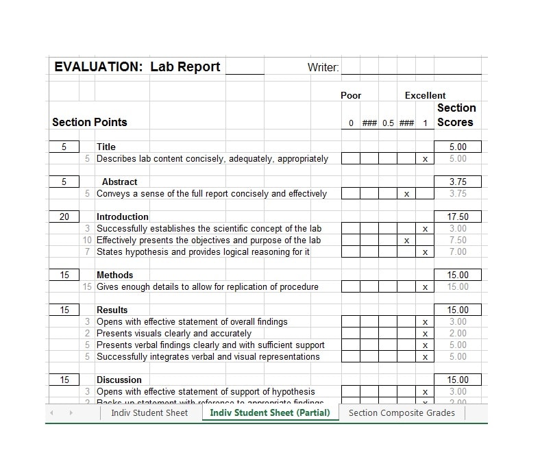 Grade Book template