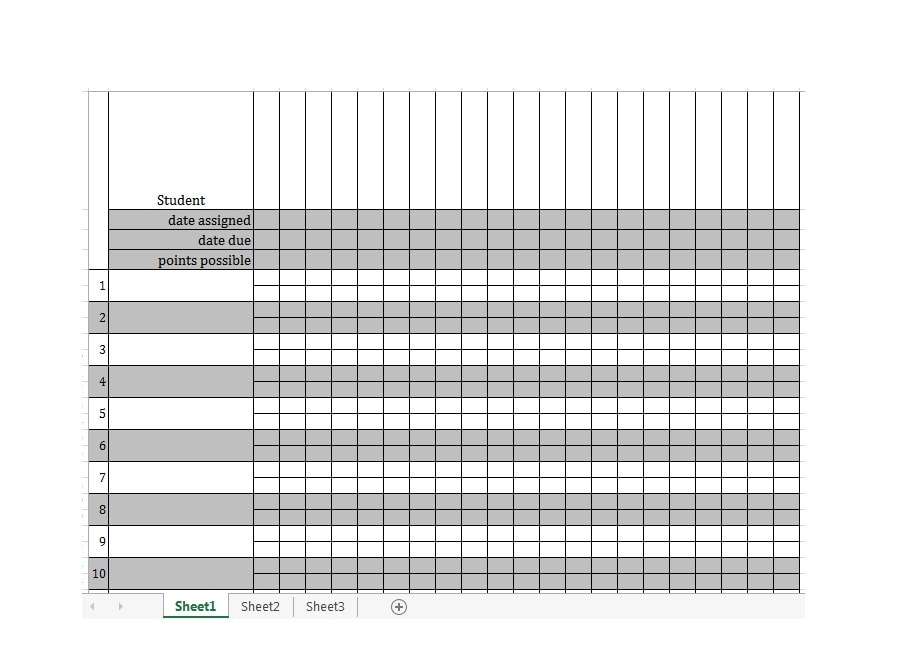 Grade Book template