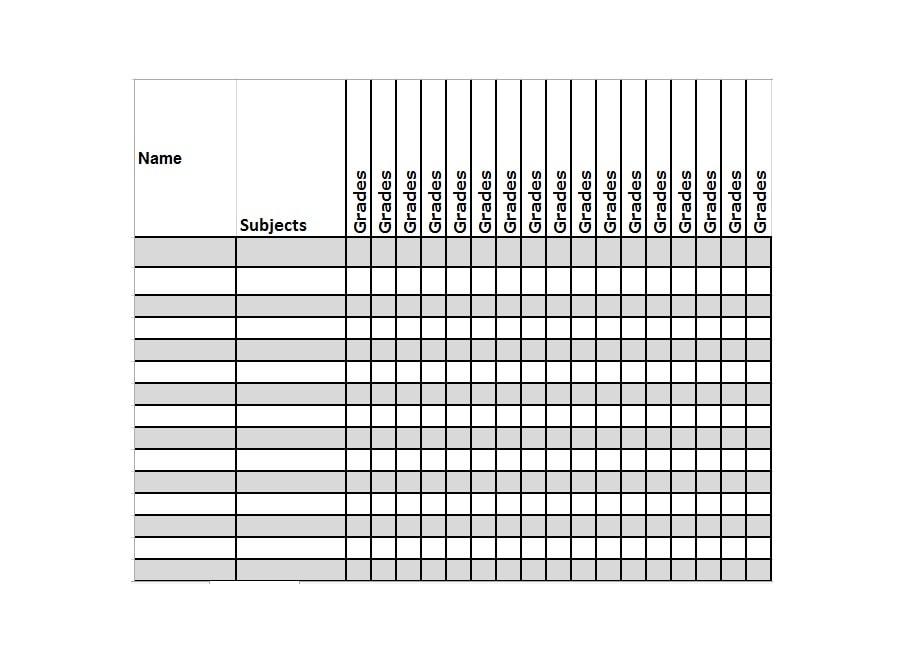 Grade Book template