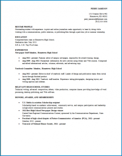 √ Free Graduate School Resume Template