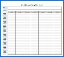 √ Free Printable Hourly Schedule Template