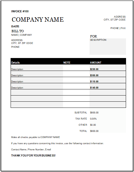 House Construction Bill of Material Template