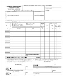 IRS Mileage Reimbursement Form Sample