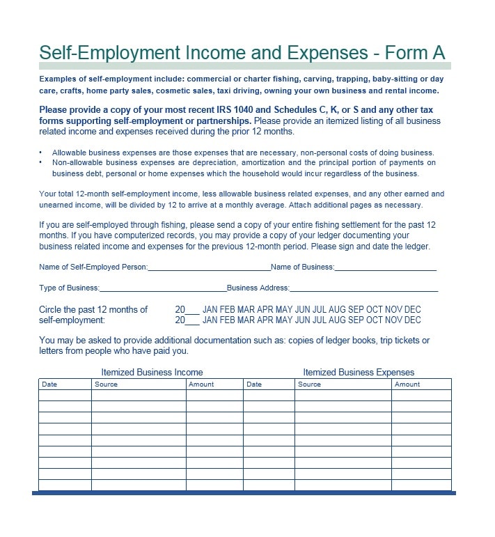 Income and Expense Ledger