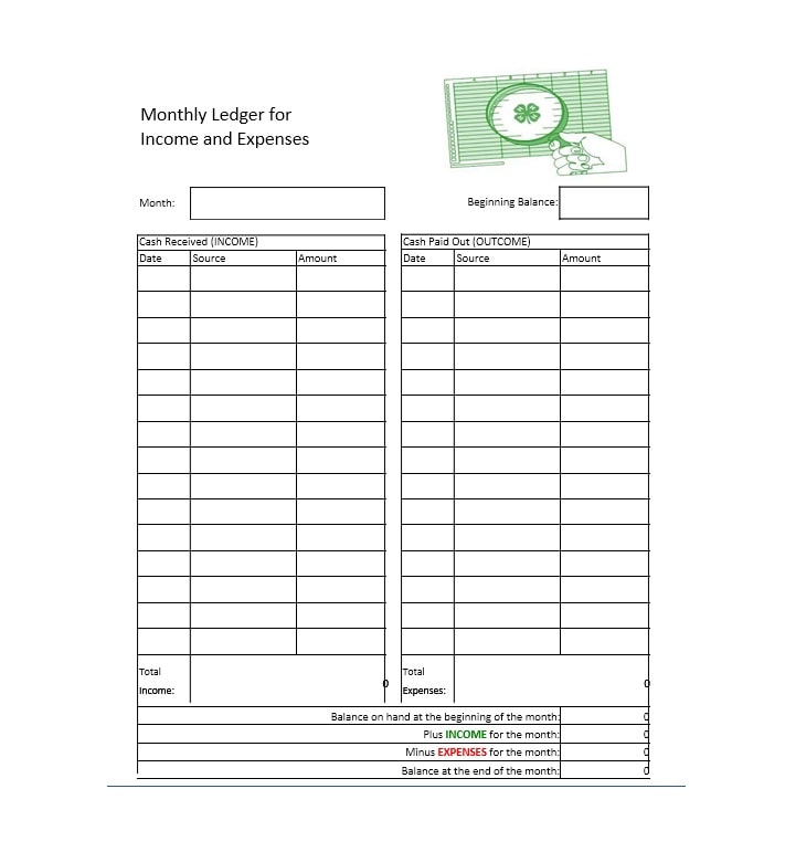 Income and Expense Ledger