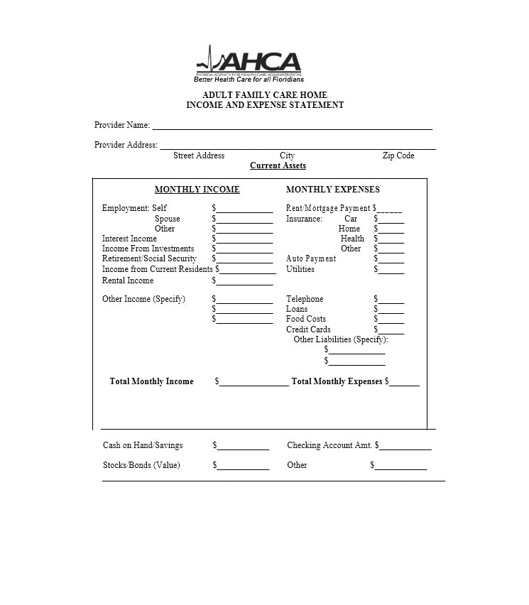 Income and Expense Ledger