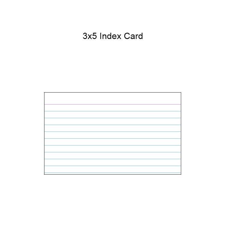 Index Card Template