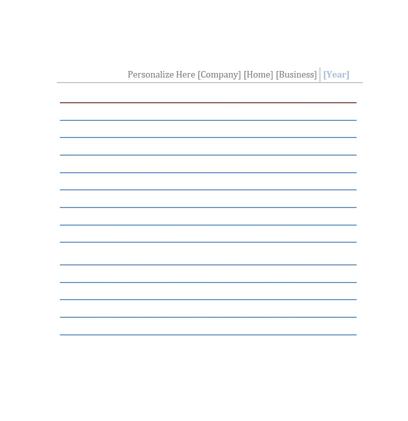 Index Card Template