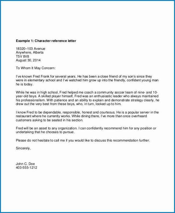 Letter Of Recommendation Request Template Sample