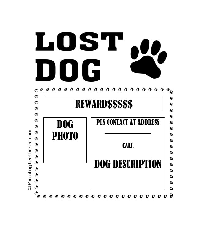 Lost Dog Flyer Template