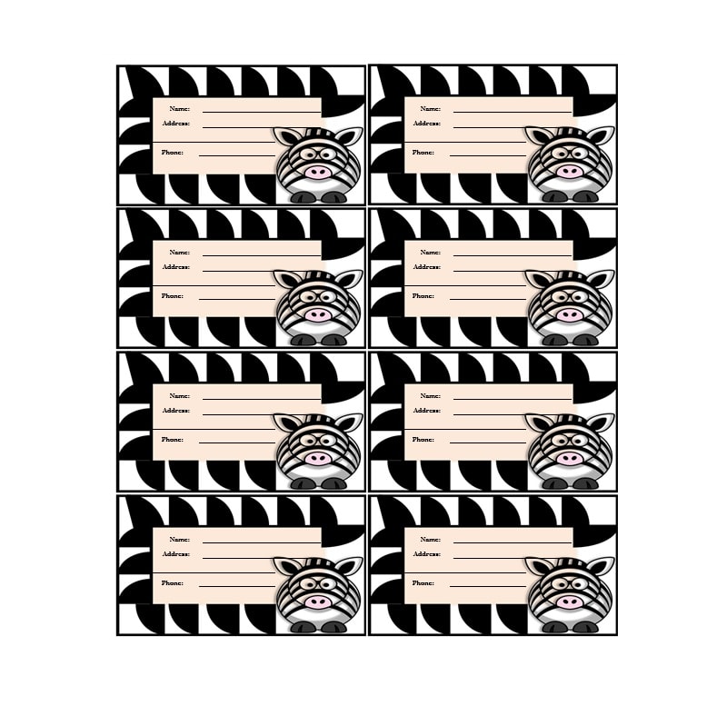 Luggage Tag Template