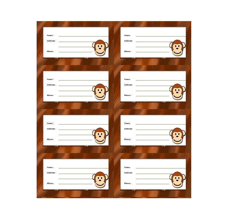 Luggage Tag Template