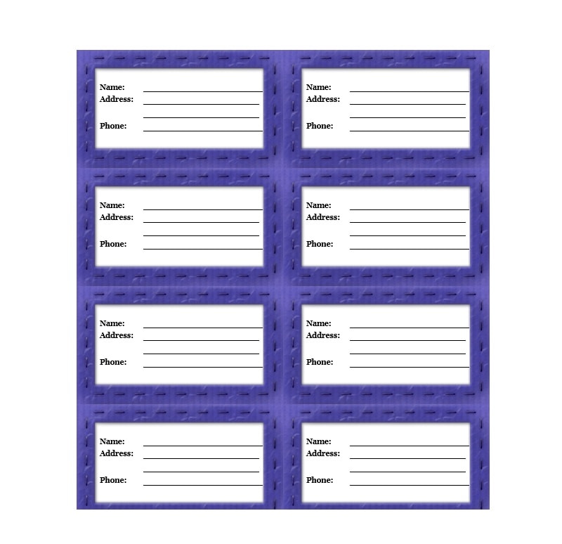 Luggage Tag Template