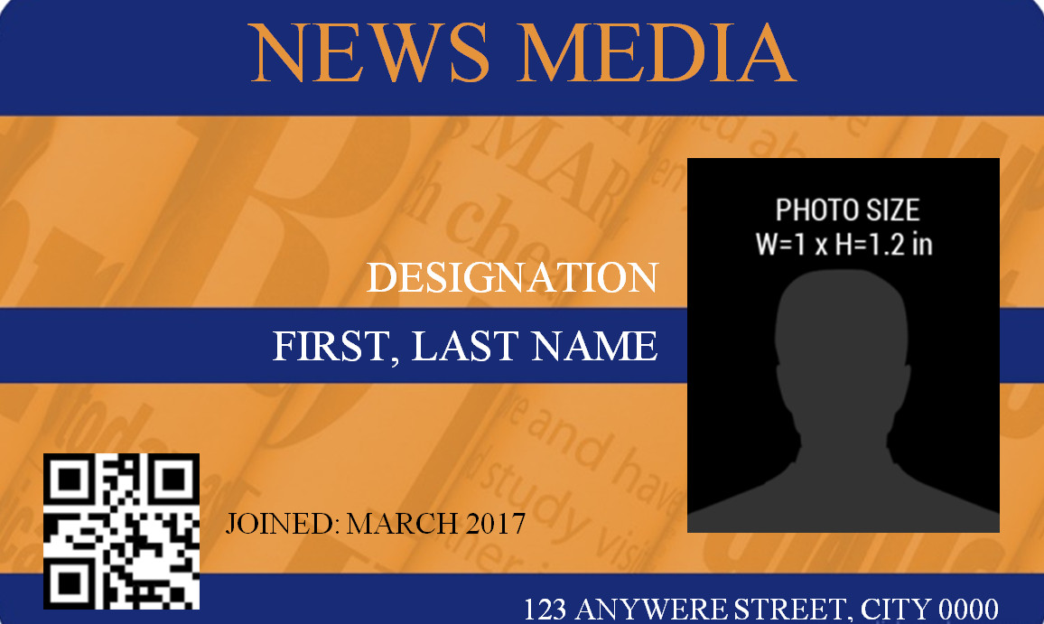 Media Press Pass Template