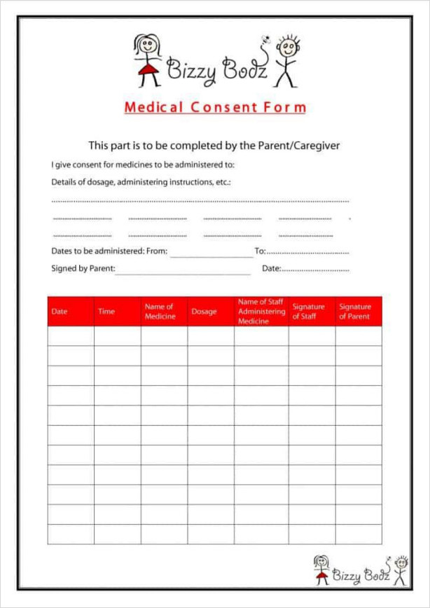 Medical Permission Form For Babysitter