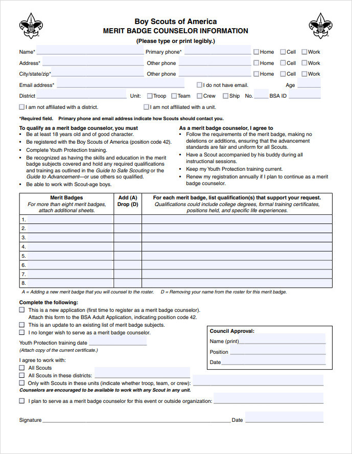 Merit Badge Certificate Template