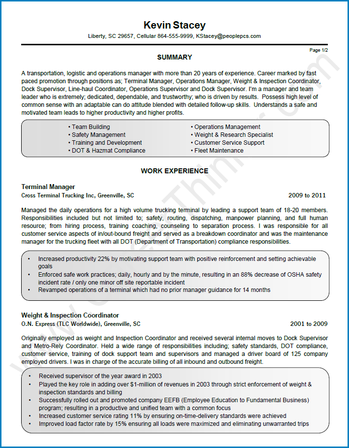 Modern Resume Template Sample