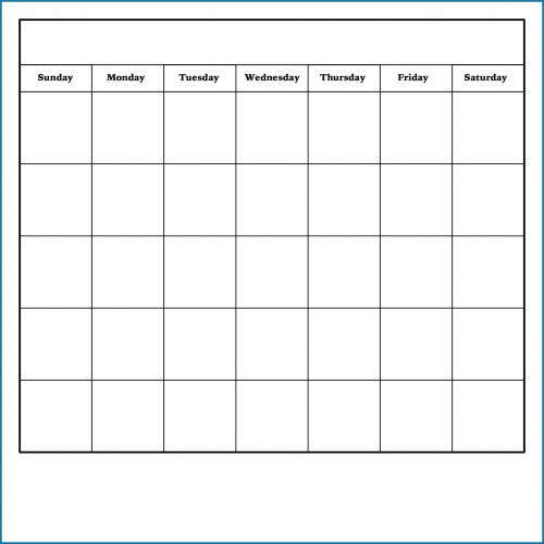 √ Free Printable Monthly Calendar Template