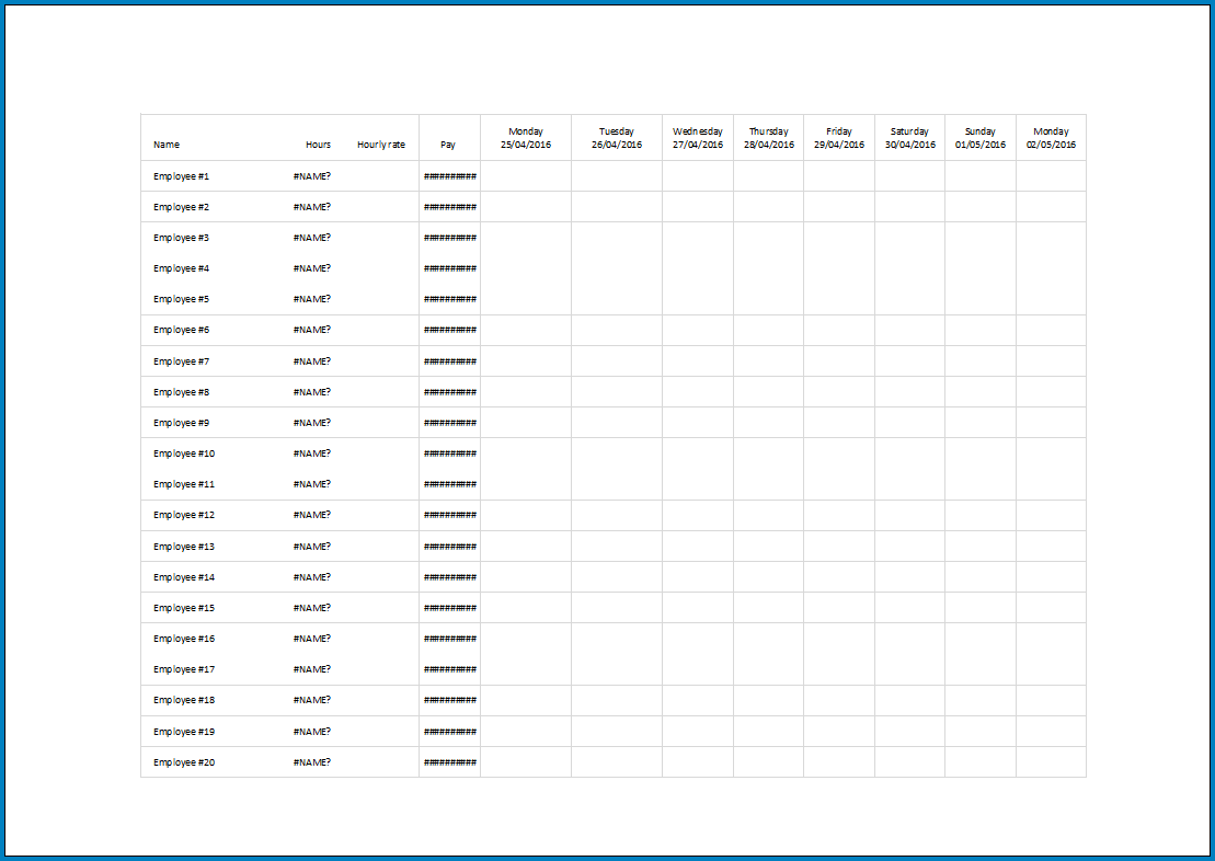 √ Free Printable Monthly Employee Schedule Template | Templateral