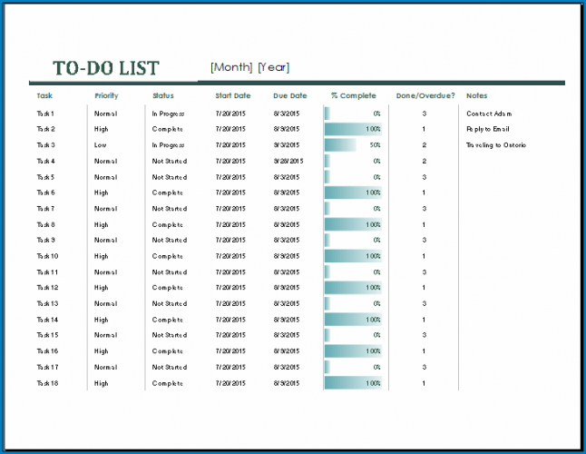 √ Free Printable Monthly To Do List Template