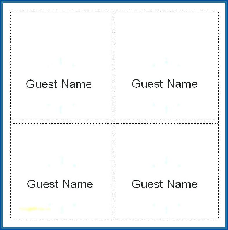 Name Tent Template Word Example