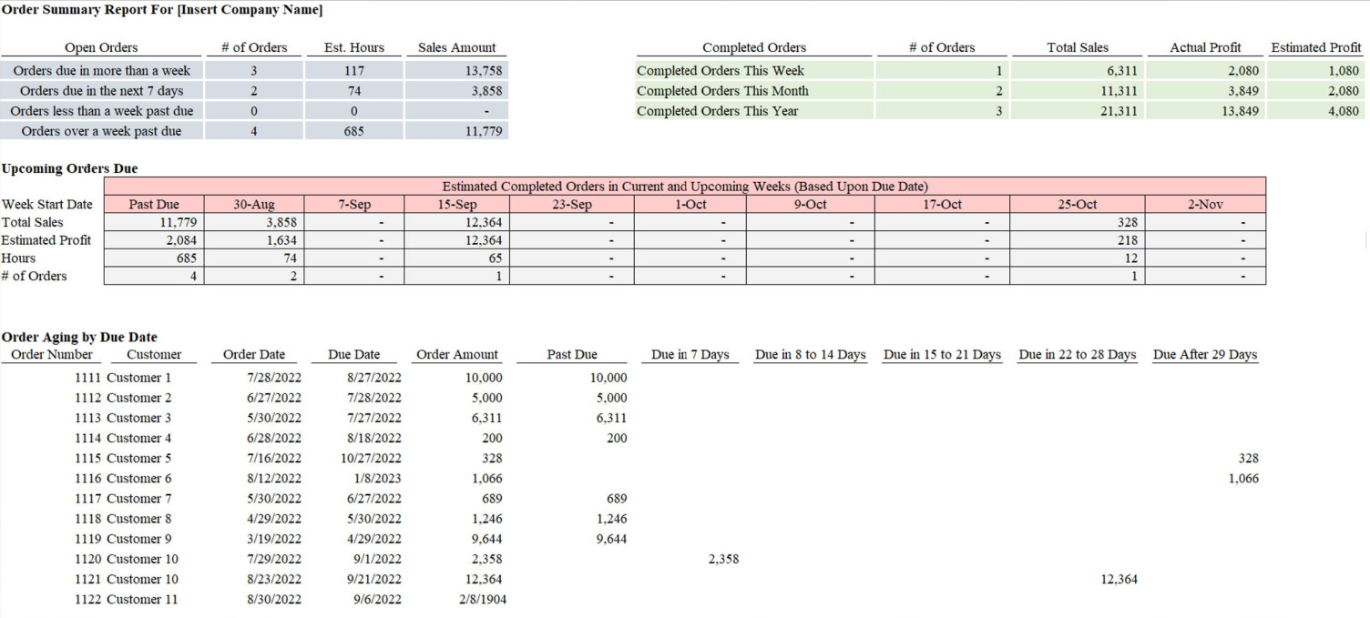 Order Tracker Template