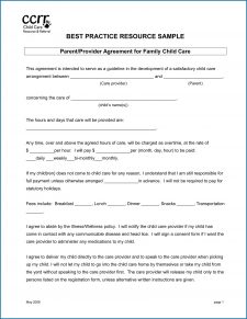 √ Free Printable Parent Child Contract Template