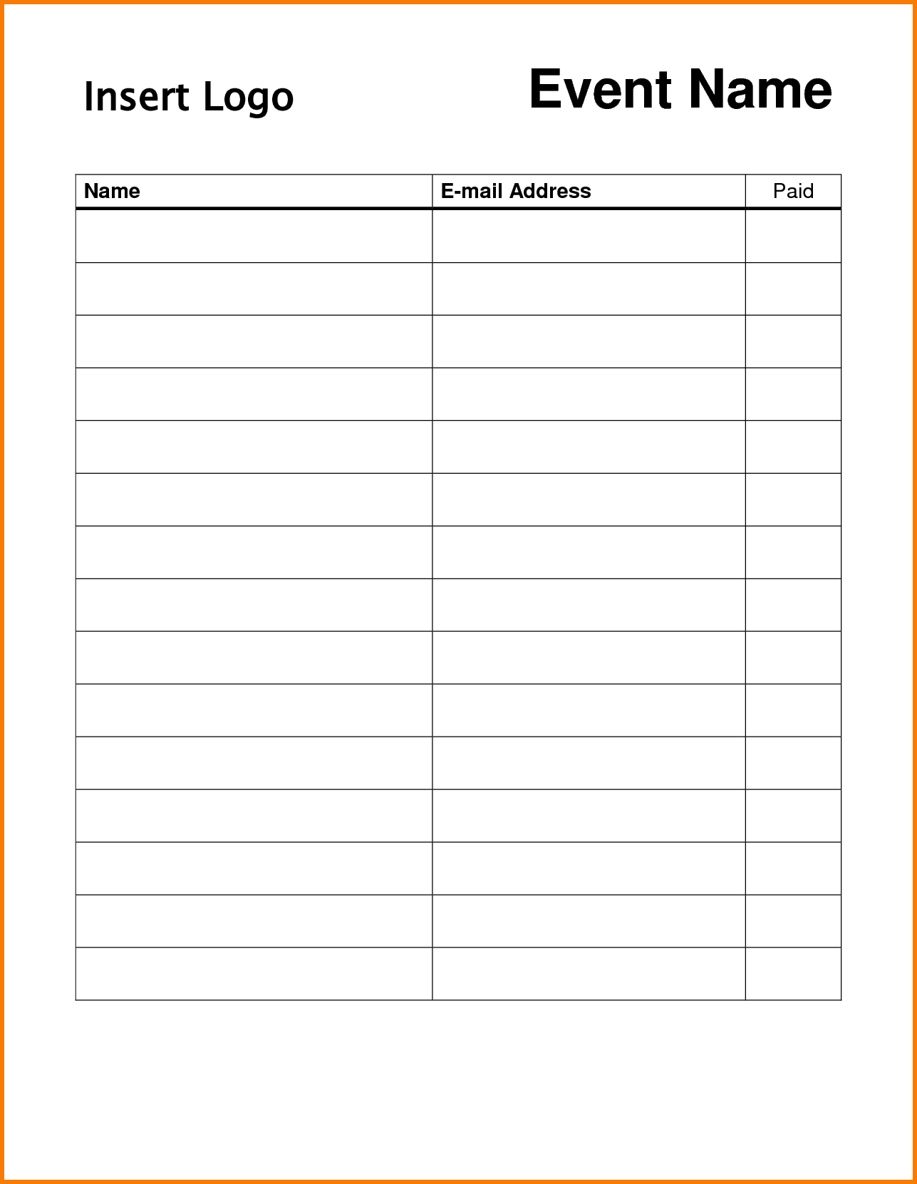 Pindonna Silva On Dojo Marketing Ideas | Sign In Sheet Free Printable Sign Up Sheet