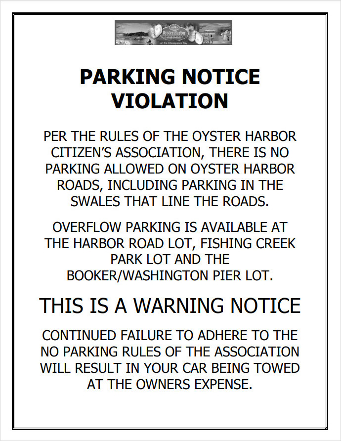 Parking Notice Violation Template