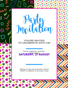 Party Invitation Flyer Template Example