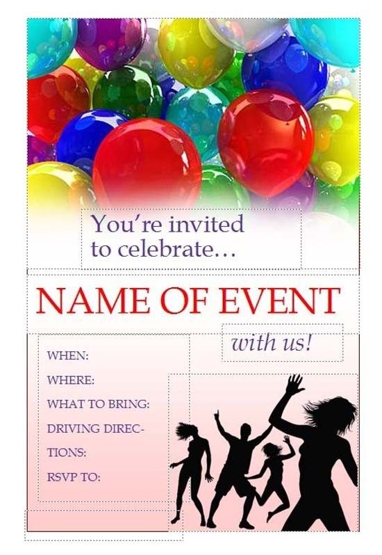 Party Invitation Flyer Template Sample