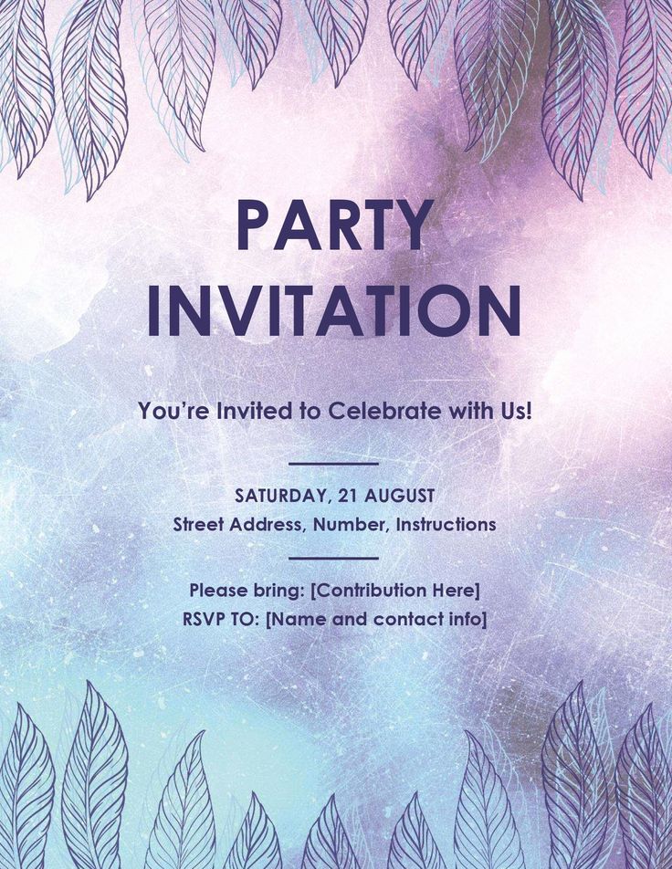 Party Invitation Flyer Template