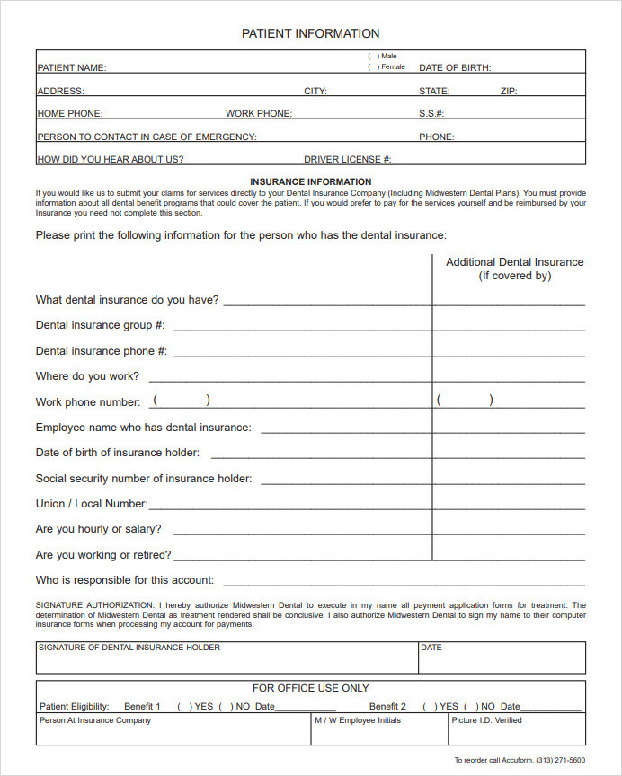 Patient Information Form